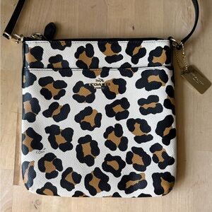 Coach Leopard Print Kitt Crossbody Bag